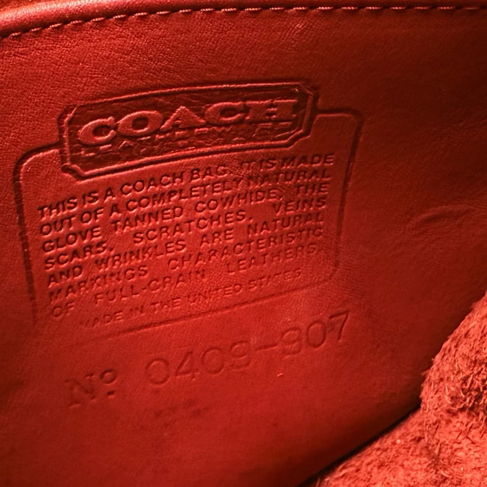 Coach Vintage Red Leather Crossbody Bag - Picture 9 of 16